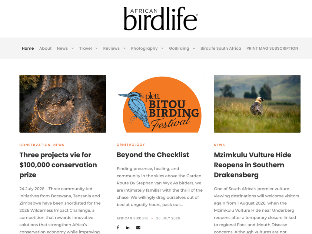 African birdlife Website